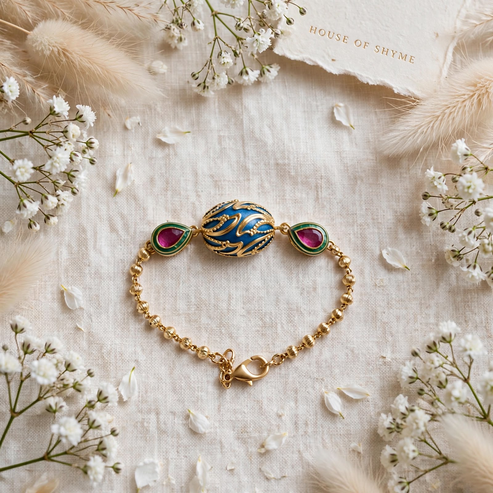 Zafiro Blue Charm Bracelet