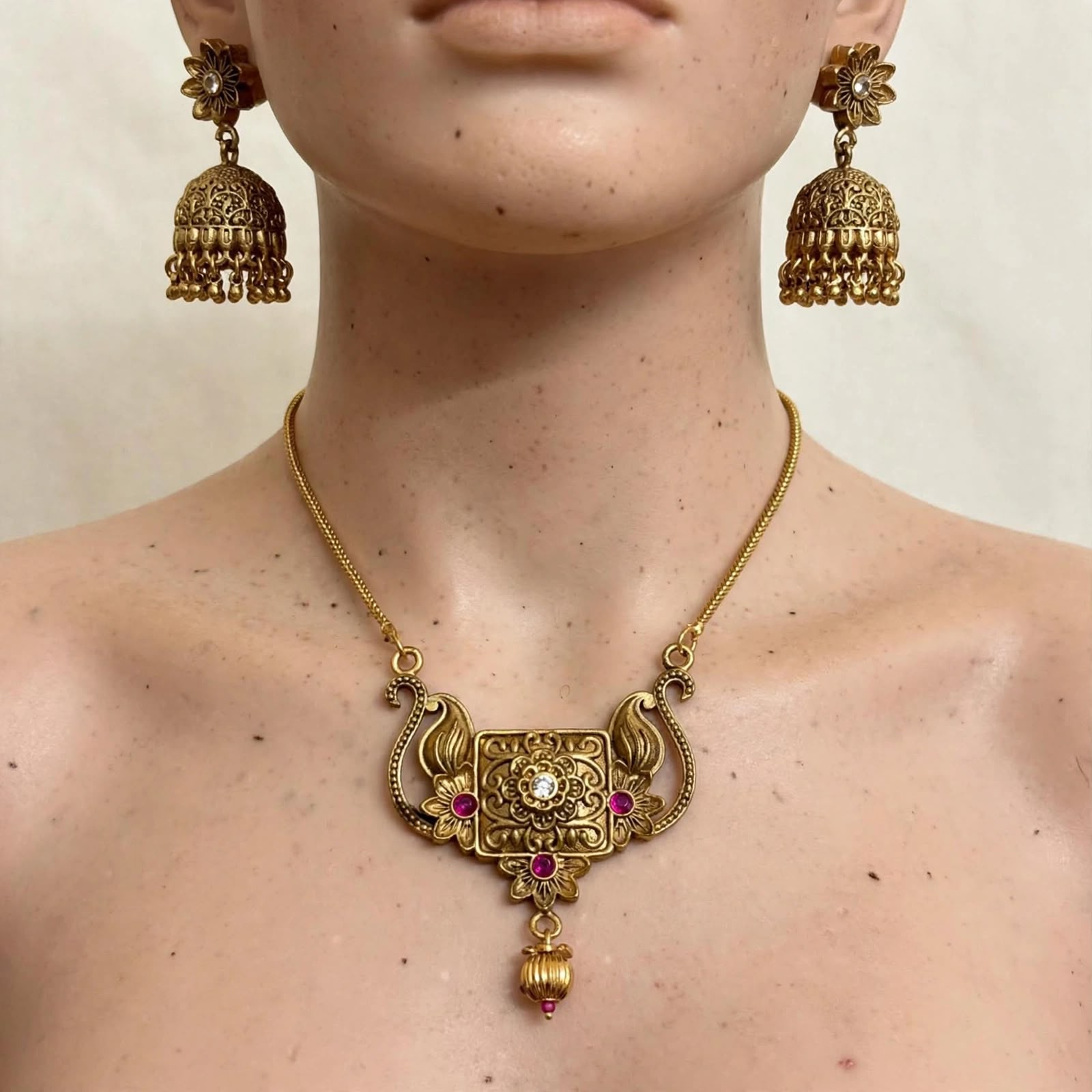 Meherbaan Peacock Necklace Set