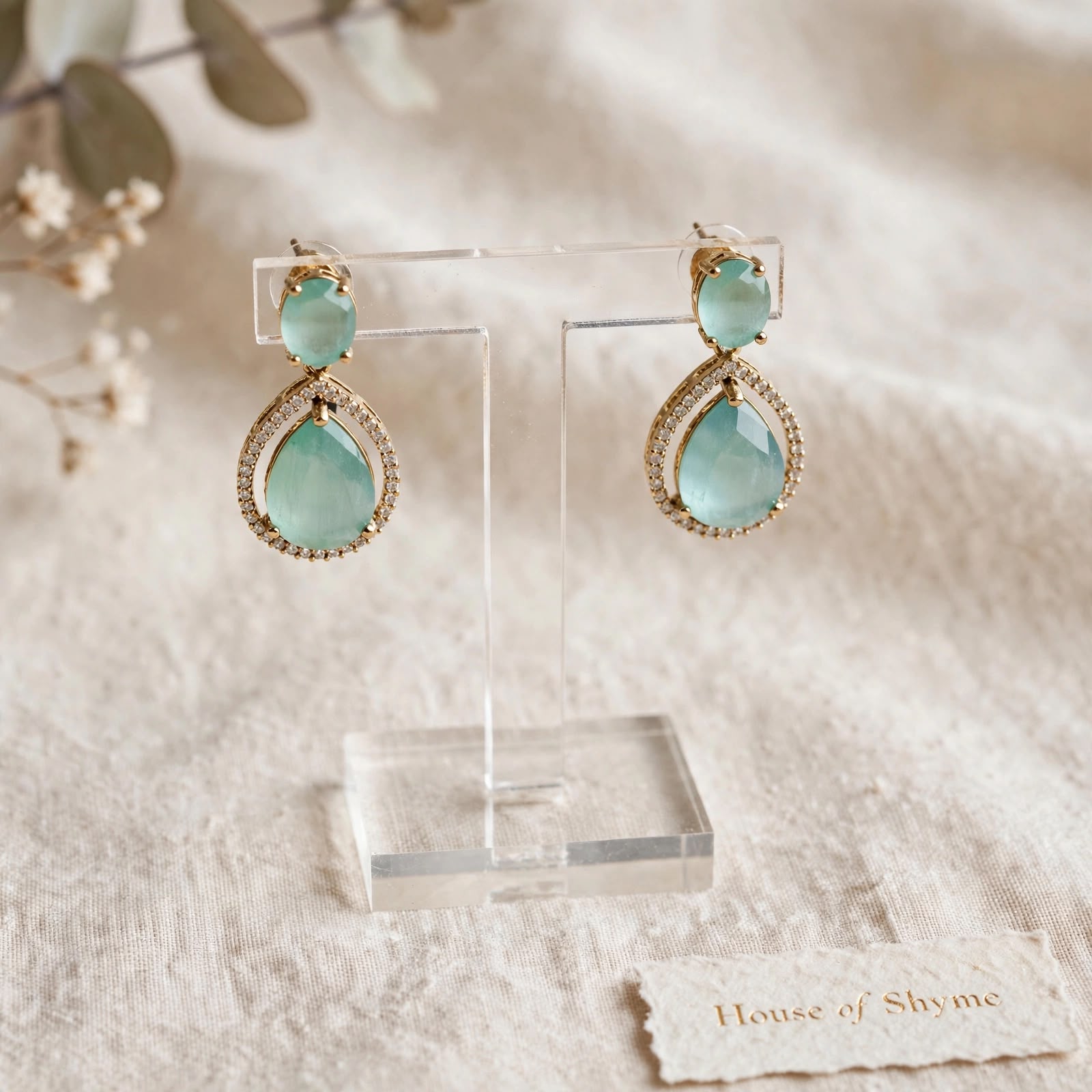 Aquara Mint Drop Earrings