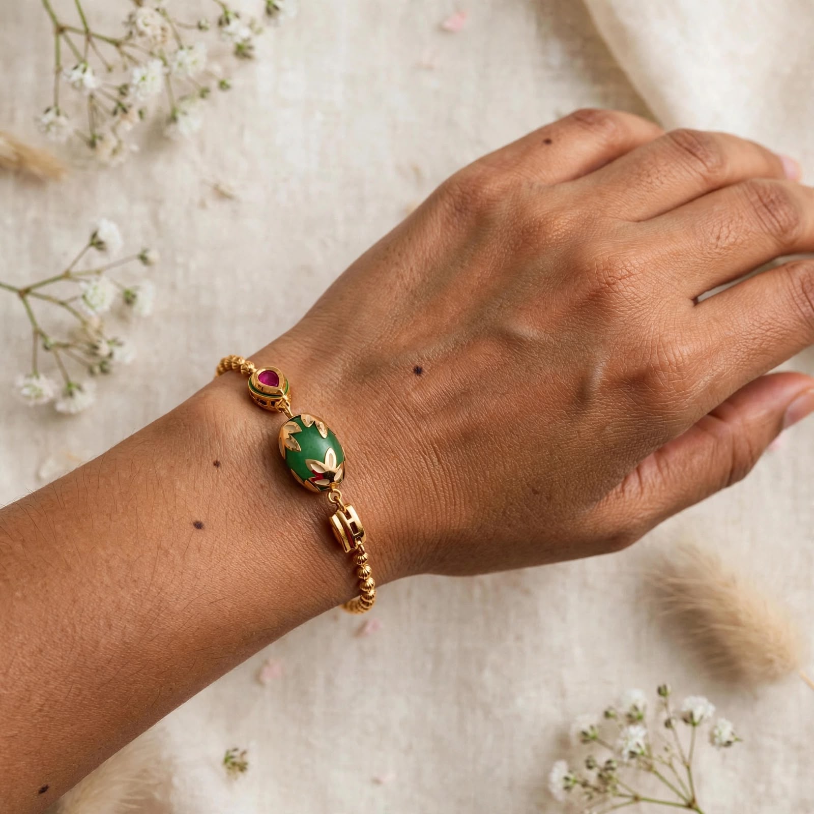 Panna Green Charm Bracelet