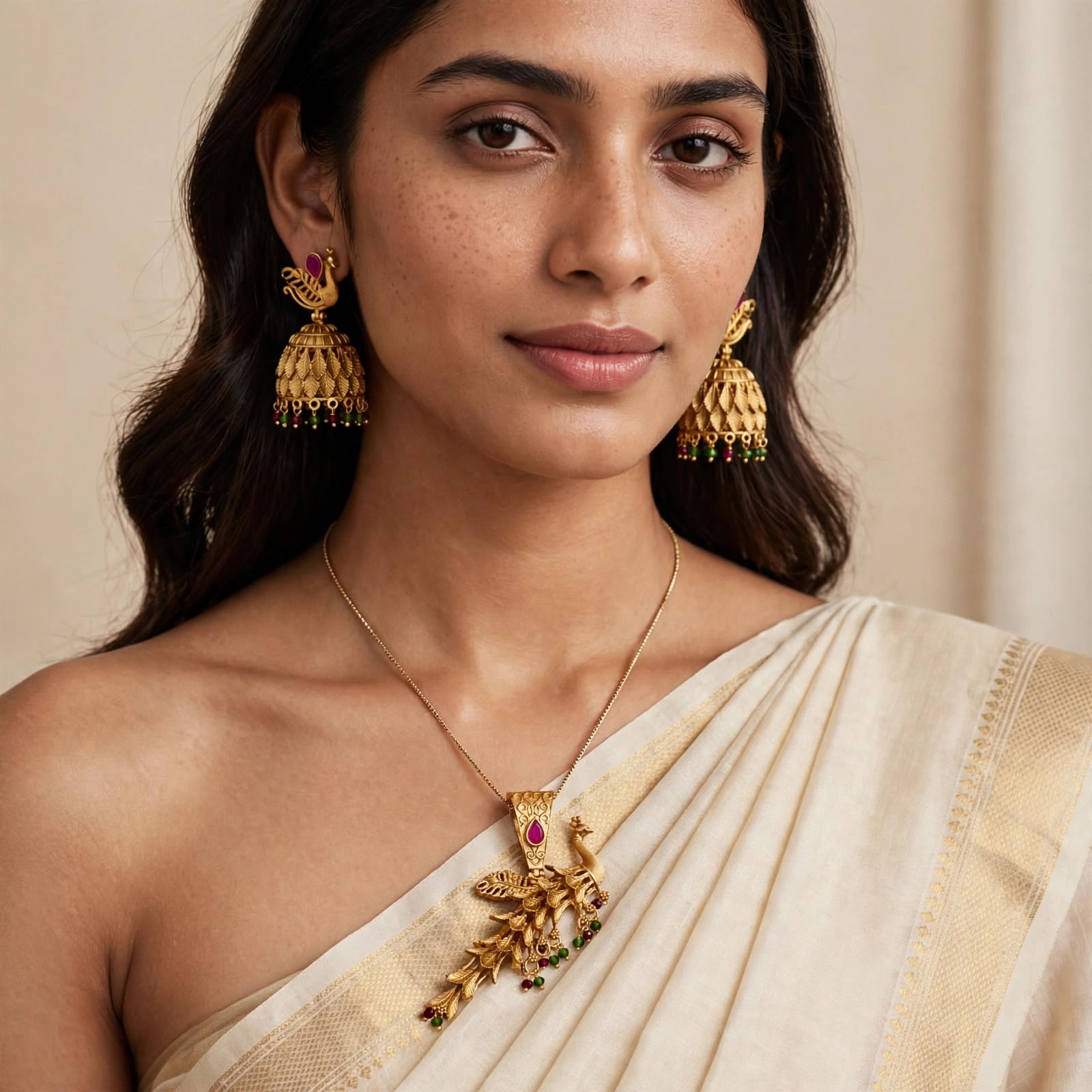 Suryakiran Kundan Pendant Set
